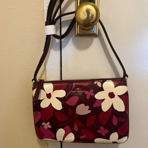 Kate Spade Jackson Forest Floral Triple Gusset Crossbody